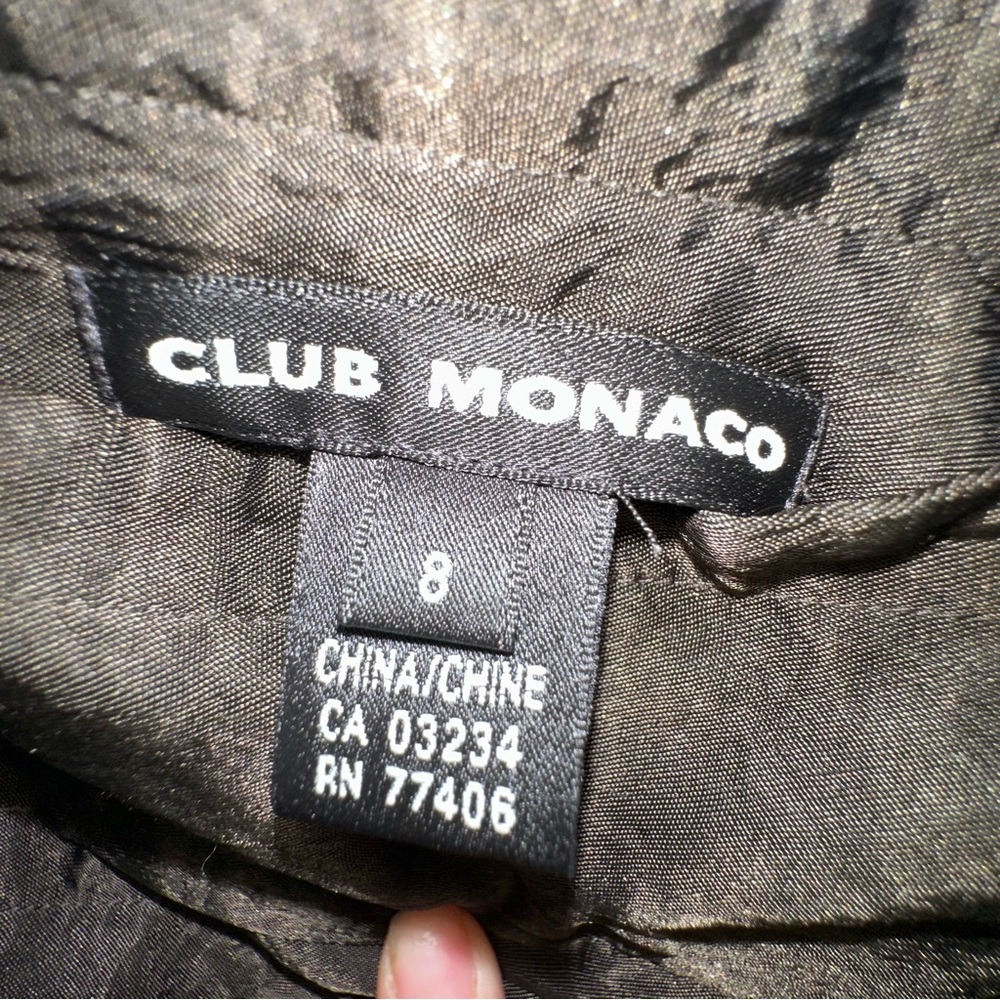 CLUB MONACO Dark Olive Green Flowy Skirt w/ Lining - Picture 4 of 10